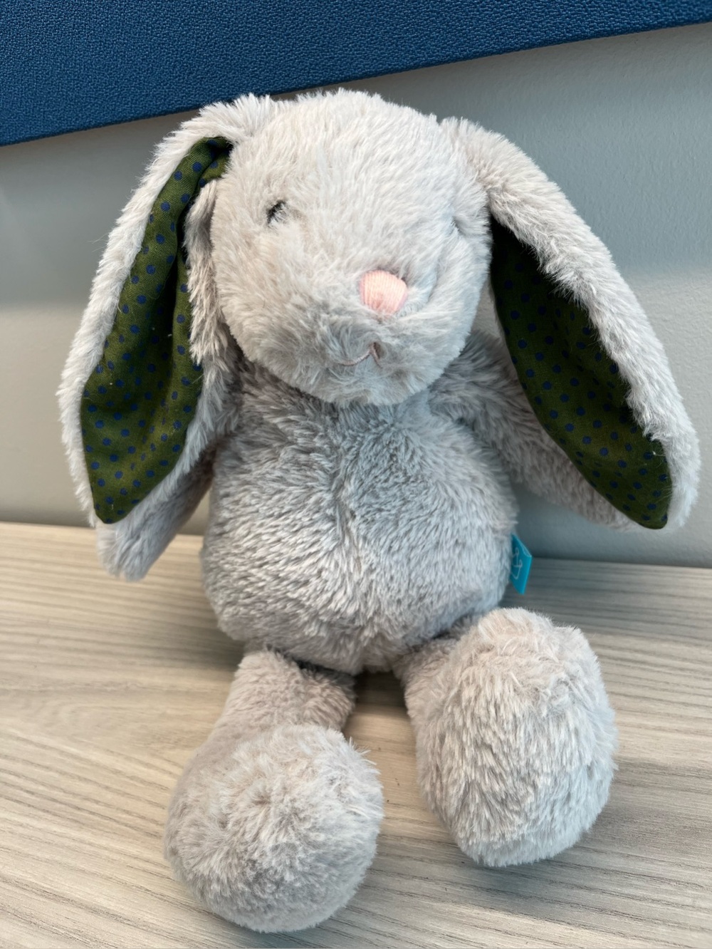 Manhattan Toy Gray Green Polka Dot Ears Bunny Rabbit Soft Plush 2019